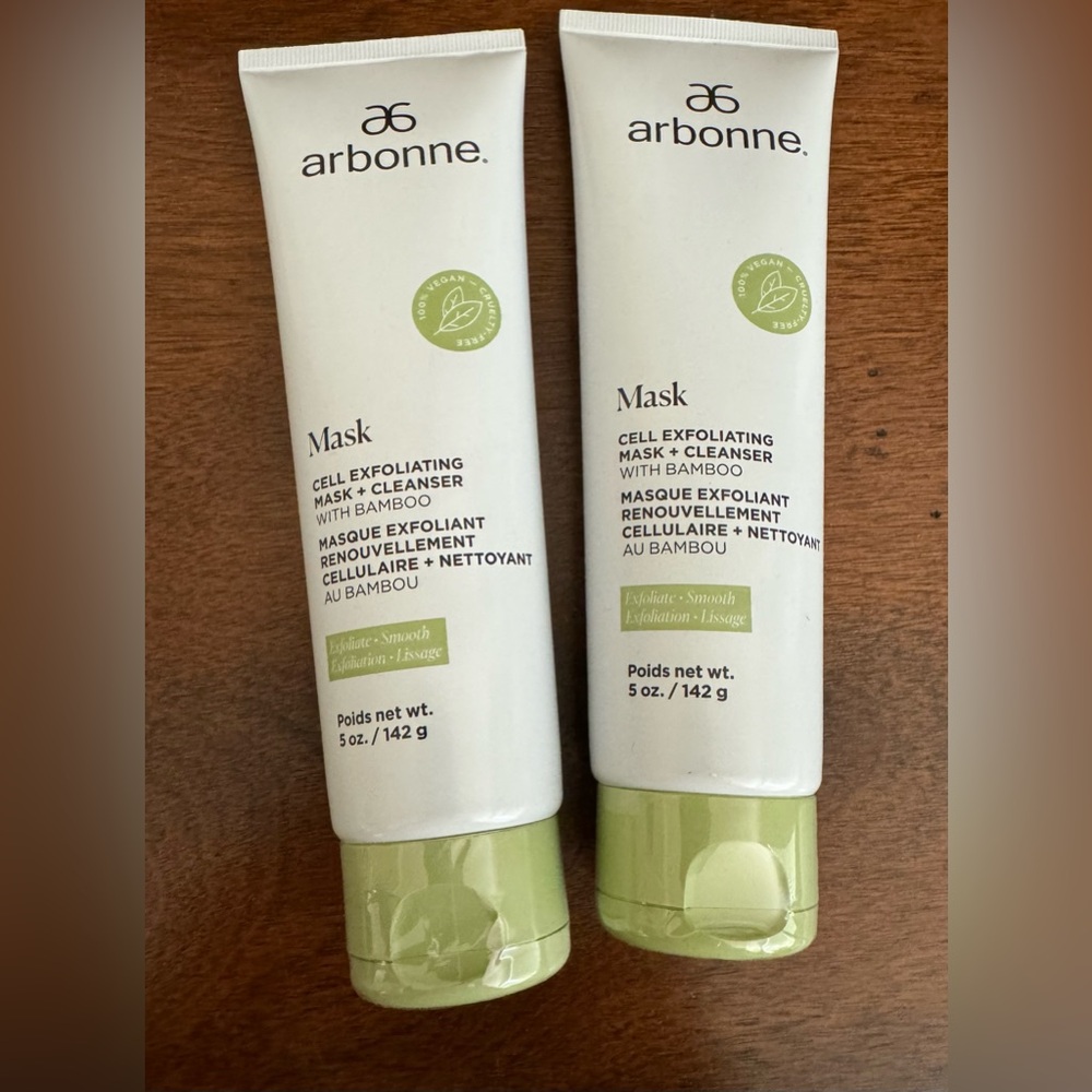 Arbonne Cell Exfoliating Mask +
Cleanser with Bamboo **NEW sealed package